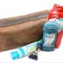 Leather Shaving Bag with Removable Lining