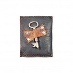 Skeleton Key Accent Leather Wallet