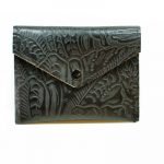 Black Leather Envelope Wallet