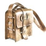 Distressed Leather Satchel