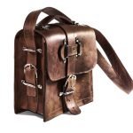 Distressed Leather Satchel