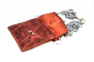 Leather Belted Chain Wallet