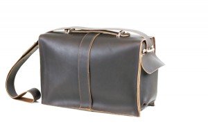 Chocolate Brown Leather Messenger Bag