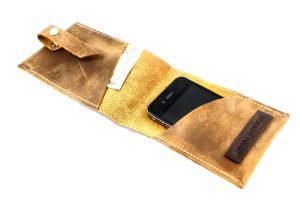 Distressed Leather Phone Wallet