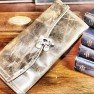 Distressed Green Leather Wallet