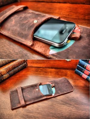 Madison Leather Pop-Up Phone Case and Card Wallet for Smartphones and iPhones